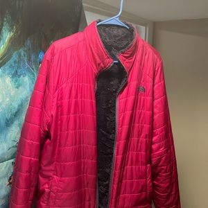 North face extra large reversible, pink on blue or blue on pink